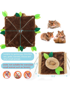 Conjunto de Hamacas para Pequeños Animales ORZECHKO - 2 Piezas 2