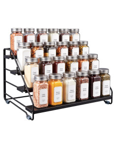 Organizador de Especias 4 Niveles AVMDOM Ajustable Negro