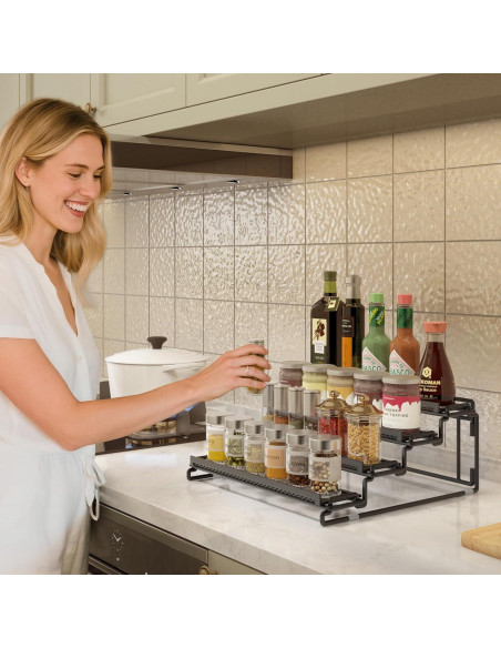 Estante Organizador de Especias 4 Niveles LUHENPING Negro