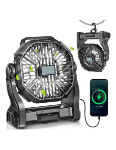 Ventilador de Camping AEscod X23 Portátil 20000mAh LED 270