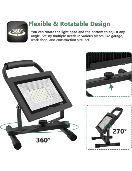 Luz de Trabajo LED Glorious-Lite 50W 5000LM IP66 Ajustable