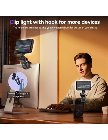 Clip de Luz LED Portátil BAOYER BX-ZBD10S RGB 10 Modos