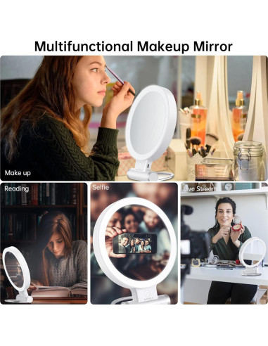 Espejo de Aumento Alovely LED 1X/10X con Luz Regulable