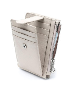 Billetera delgada Fependu para mujeres con bloqueo RFID en cuero