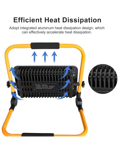 Luz de Trabajo LED 100W CREATESTAR 10000LM IP66 Portátil