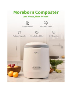 Compostador Eléctrico Moreborn 4L para Cocina, Sin Olores 2