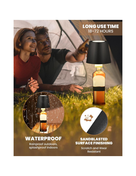 Lámpara de Mesa Inalámbrica JCHPZR 2 Paquetes LED 5000mAh