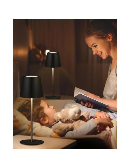 Lámpara de Mesa Inalámbrica JCHPZR 2 Paquetes LED 5000mAh