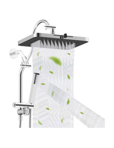 Cabezal de Ducha Hibbent 33 cm Alta Presión 5 Modos Cromo