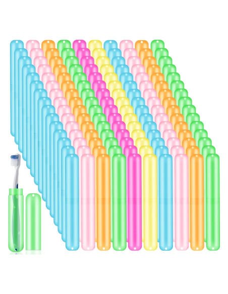 Funda de Cepillo de Dientes de Viaje SIKEMAY 150 Pcs Multicolor
