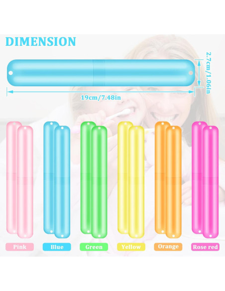 Funda de Cepillo de Dientes de Viaje SIKEMAY 150 Pcs Multicolor