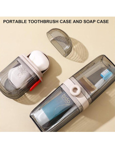 Estuche de viaje para cepillos de dientes FQDGTFA 2 piezas 2