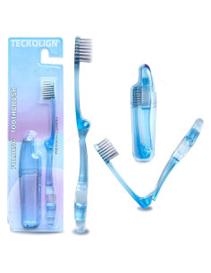 Cepillo de Dientes Plegable Teckolign Rosa con Estuche 1Pc