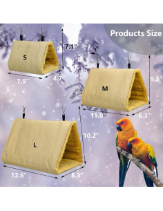 Hamaca Cálida para Aves Vehomy - Nido Invierno Periquitos 2