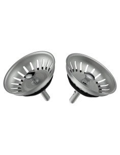 Colador y tapón de fregadero KANARY acero inoxidable 8.89 cm - Paquete de 2
