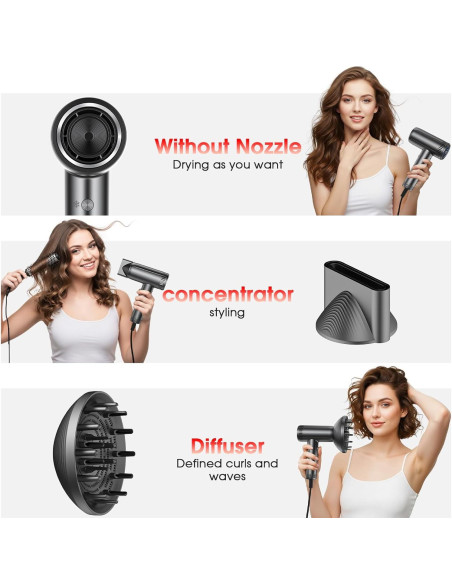 Secador de Pelo Iónico Profesional lpstea 9 Modos 1500W