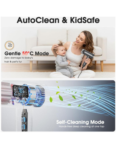 Secador de Pelo Iónico Profesional lpstea 9 Modos 1500W