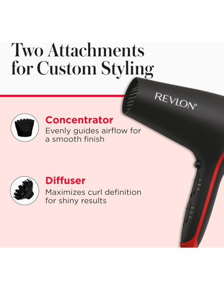 Secador de Pelo Revlon SmoothStay 1875W con Difusor y Concentrador