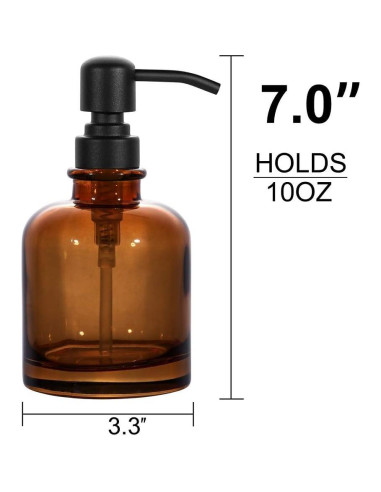 Dispensador de Jabón Líquido CHBKT Ámbar 0.35L Acero Inoxidable