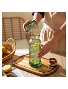 Juego de Jarra de Agua y Vaso de Noche FQDGTFA 0.64L Vidrio