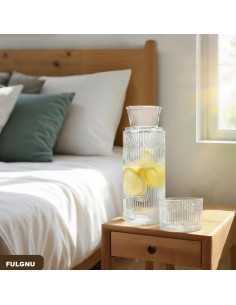 Juego de Jarra de Agua y Vaso FULGNU 638 ml con Tapa 2