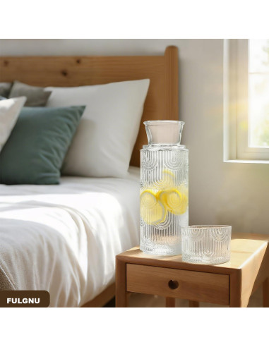 Juego de Jarra de Agua y Vaso FULGNU 638 ml con Tapa