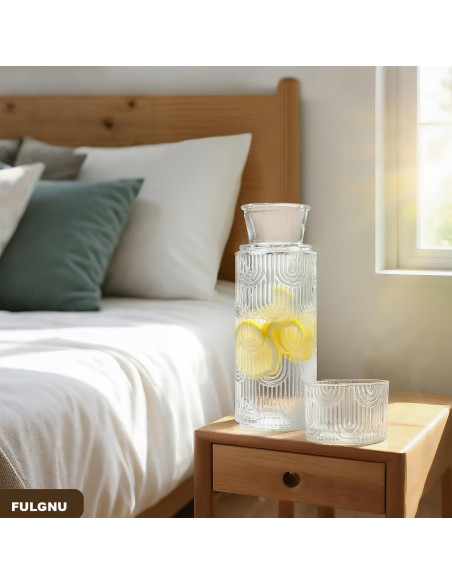 Juego de Jarra de Agua y Vaso FULGNU 638 ml con Tapa