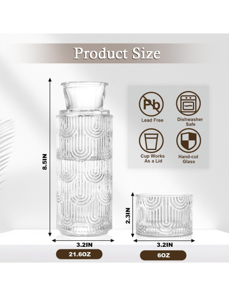 Juego de Jarra de Agua y Vaso FULGNU 638 ml con Tapa