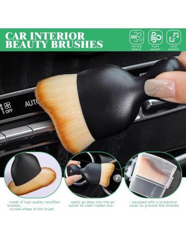 Juego de 14 Cepillos de Limpieza Yauhar para Automóviles