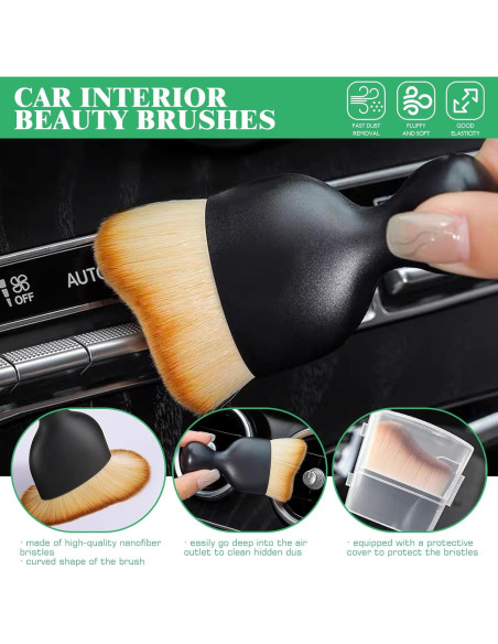 Juego de 14 Cepillos de Limpieza Yauhar para Automóviles