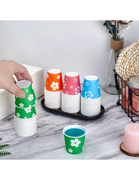 Vasos Desechables de Papel LITOPAK 800 Paquete 85 ml Coloridos