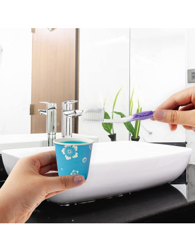 Vasos Desechables de Papel LITOPAK 800 Paquete 85 ml Coloridos