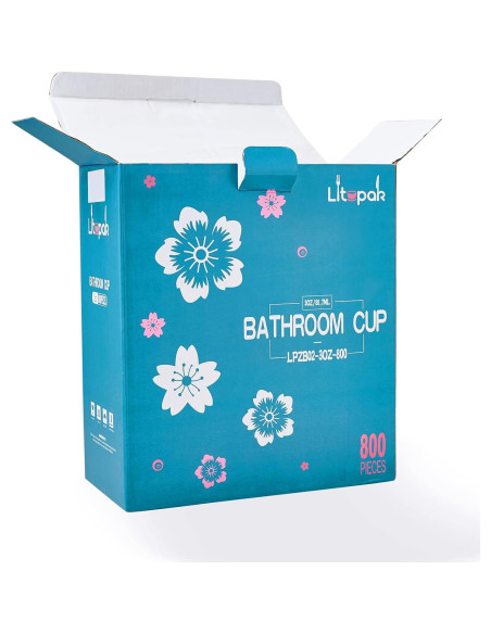 Vasos Desechables de Papel LITOPAK 800 Paquete 85 ml Coloridos