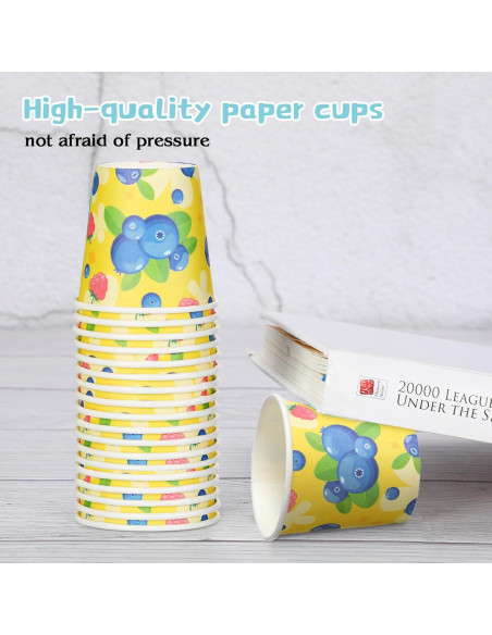 Vasos de Papel Desechables Skyley 600 Piezas 3 oz Fruta