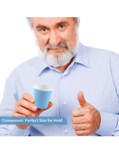 Vasos de Papel Desechables Turbo Bee 600 Unidades 3 oz Azules 2