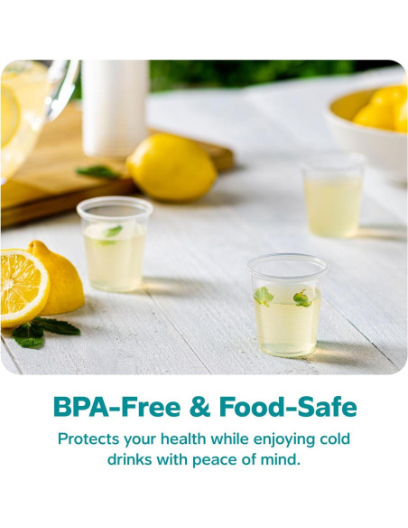 Vasos Desechables de Plástico Transparente 3 oz - 100 Unidades