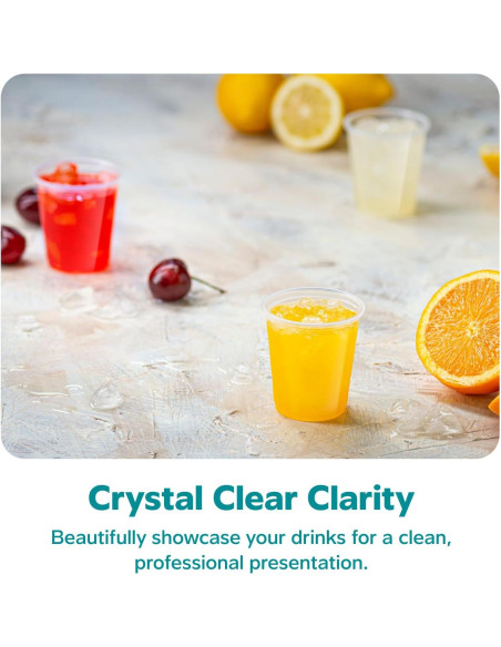 Vasos Desechables de Plástico Transparente 3 oz - 100 Unidades