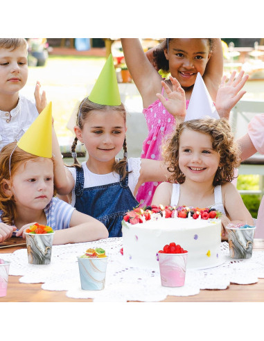 600 Vasos de Papel Desechables Huifany 3 oz Mármol para Baño
