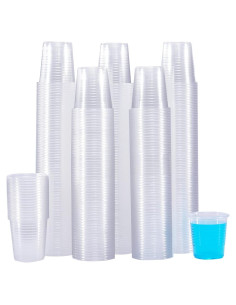 Paquete de 600 Vasos de Plástico Transparentes 3 oz SIUQ