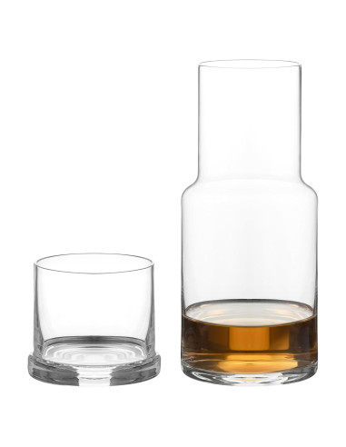 Juego de Jarra y Vaso de Vidrio Elixir 945 ml - Diseño Minimalista