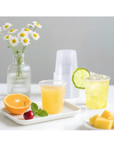 Paquete de 600 Vasos de Plástico Transparentes 3 oz SIUQ