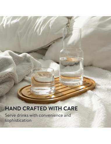 Juego de Jarra y Vaso de Vidrio Elixir 945 ml - Diseño Minimalista