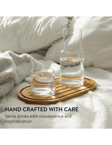 Juego de Jarra y Vaso de Vidrio Elixir 945 ml - Diseño Minimalista