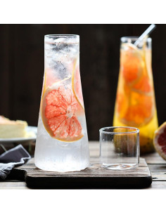 Juego de Jarra de Agua y Vaso LCORMAG 850ml Vidrio Transparente 2