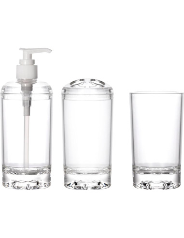 Juego de Accesorios de Baño 3 Piezas Acrílico Refined Comfort