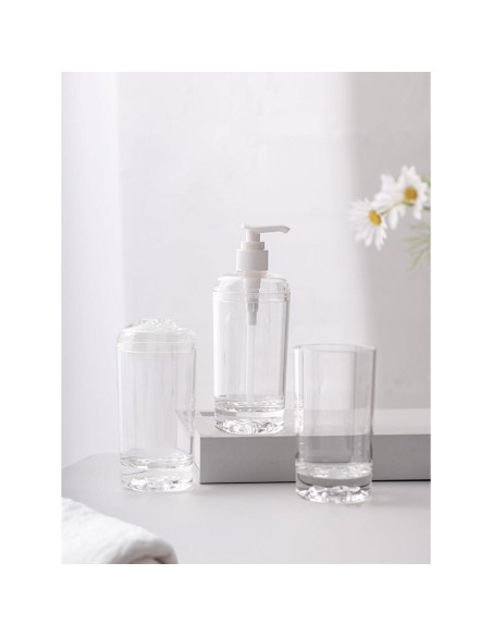 Juego de Accesorios de Baño 3 Piezas Acrílico Refined Comfort