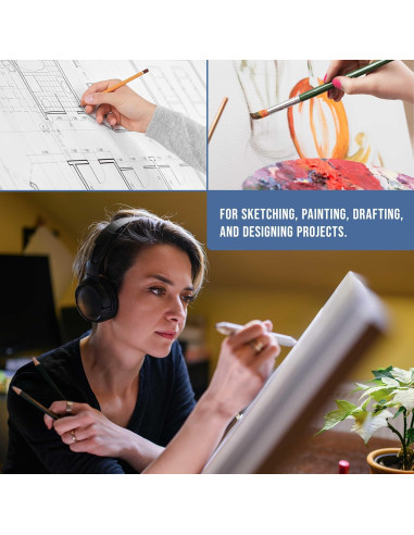 Tablero de Dibujo Ajustable Suministro de Arte 52.1x43.2cm Madera Haya