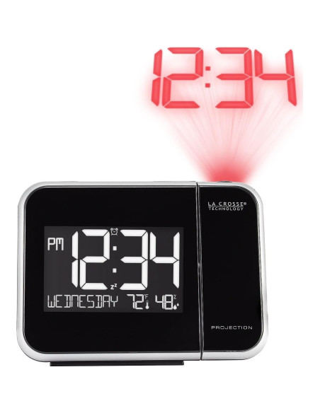 Reloj Despertador Proyector La Crosse Technology 616-1412 con Temperatura
