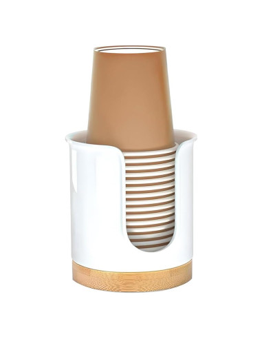 Dispensador de Tazas de Baño Cerámica Blanco Votuyet 9.09x7.19cm