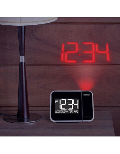 Reloj Despertador Proyector La Crosse Technology 616-1412 con Temperatura
